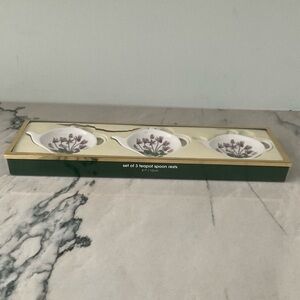 Portmeirion Gift Collection Set of 3 Teaspoons NIB